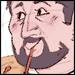 A redraw of a screencap of Peter Ustinov chewing on his glasses cutely.