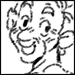 a doodle of peter vincent from fright night 1985 smiling and looking over his shoulder, as a half-rabbit demihuman.