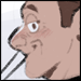 A doodle of Roddy's character from Fantasy Island, in profile, smiling while holding a small letter to his mouth.